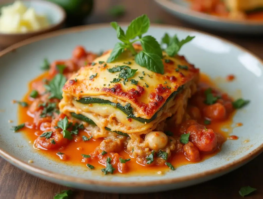 Kip lasagne met courgette
