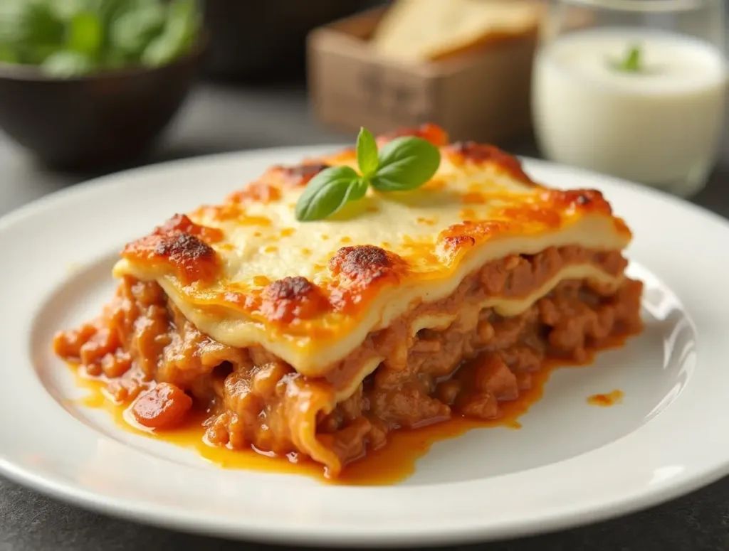 Light kip lasagne met Griekse yoghurt