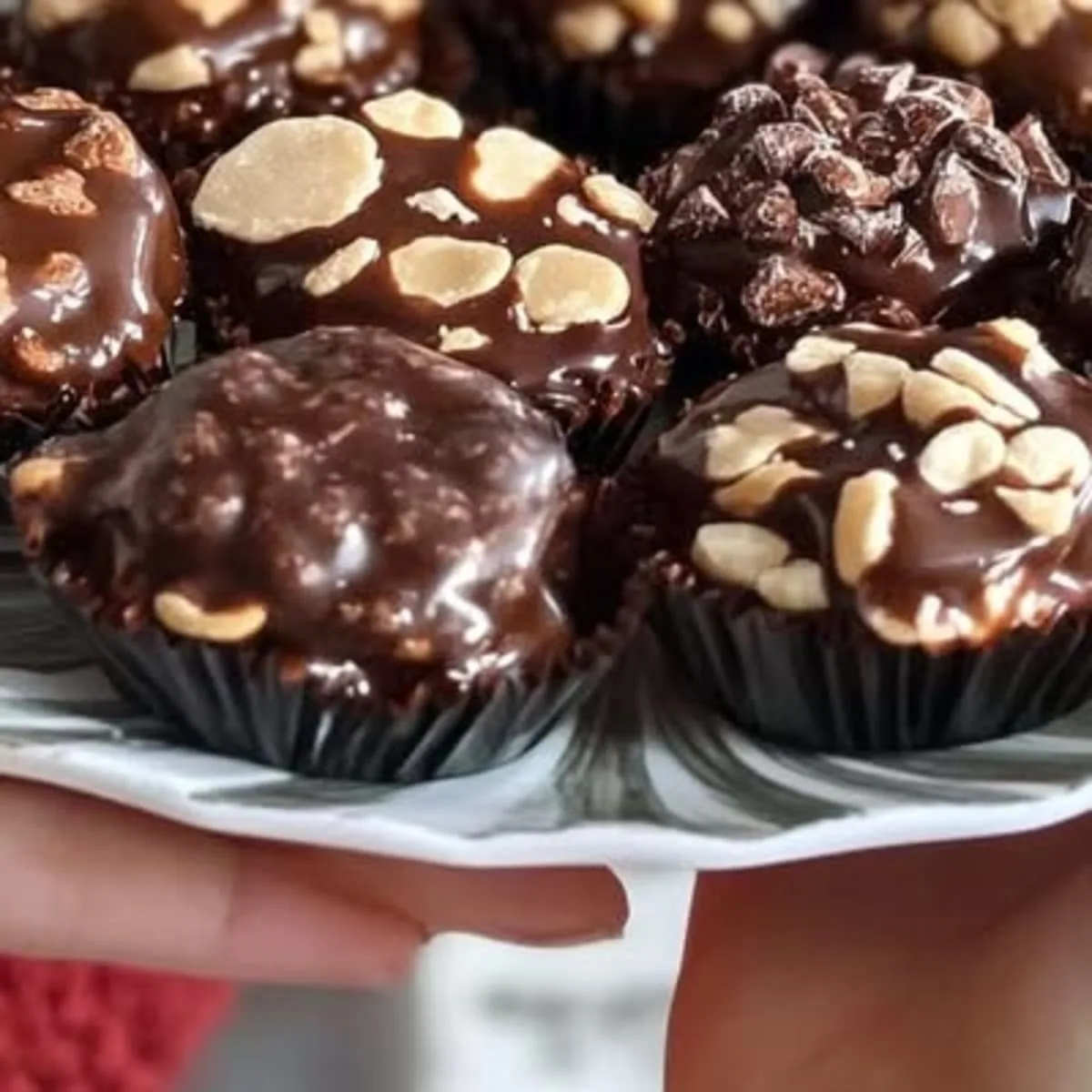 Knapperige Chocoladehazelnoot Rochers2