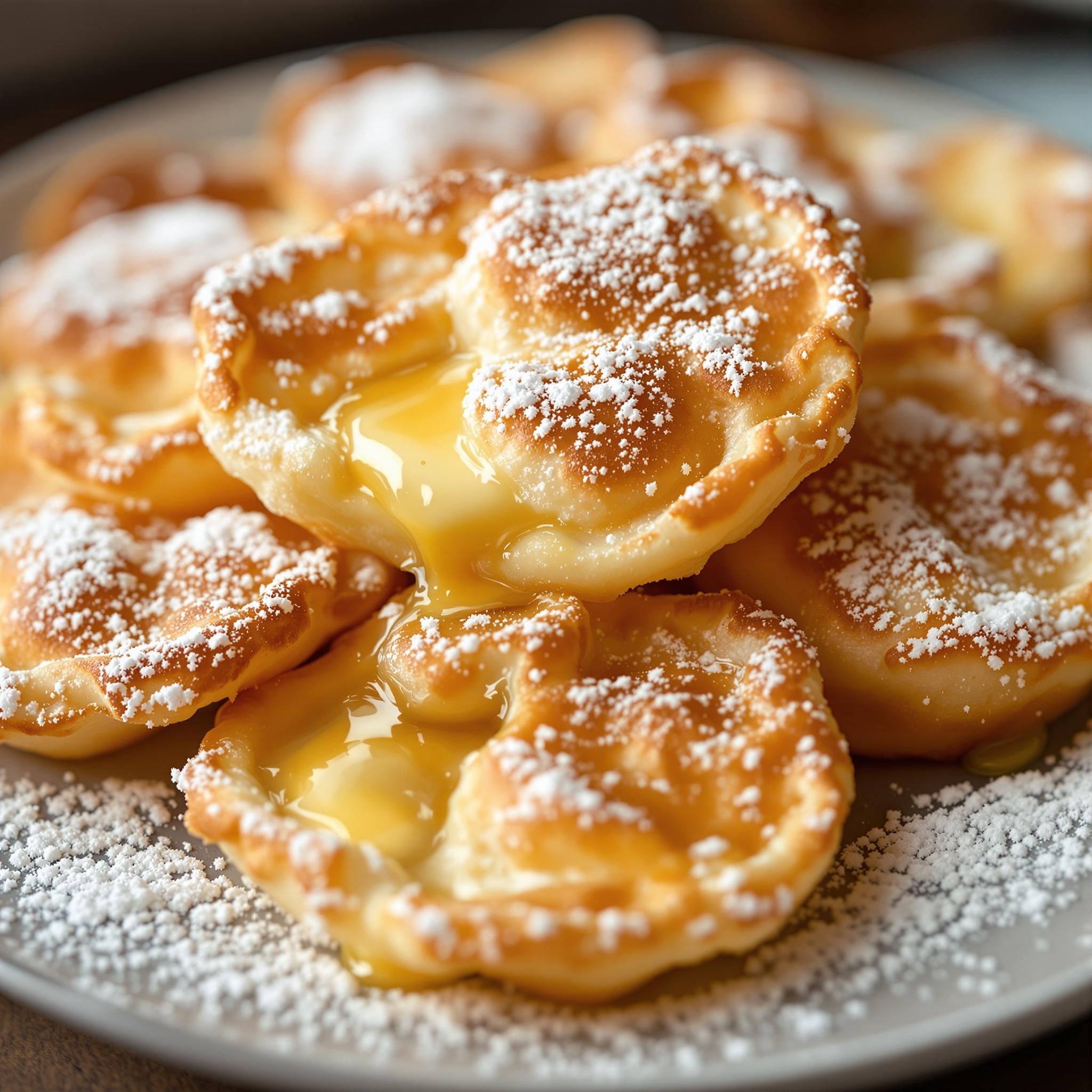 Poffertjes met poedersuiker