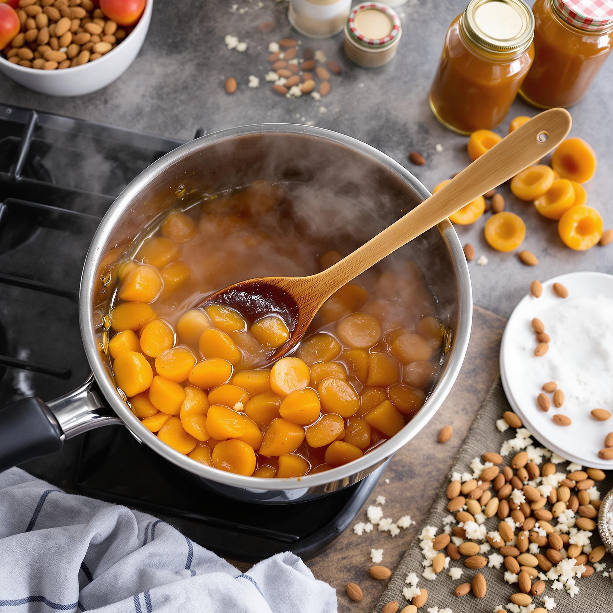 Abrikozenjam met amandelen