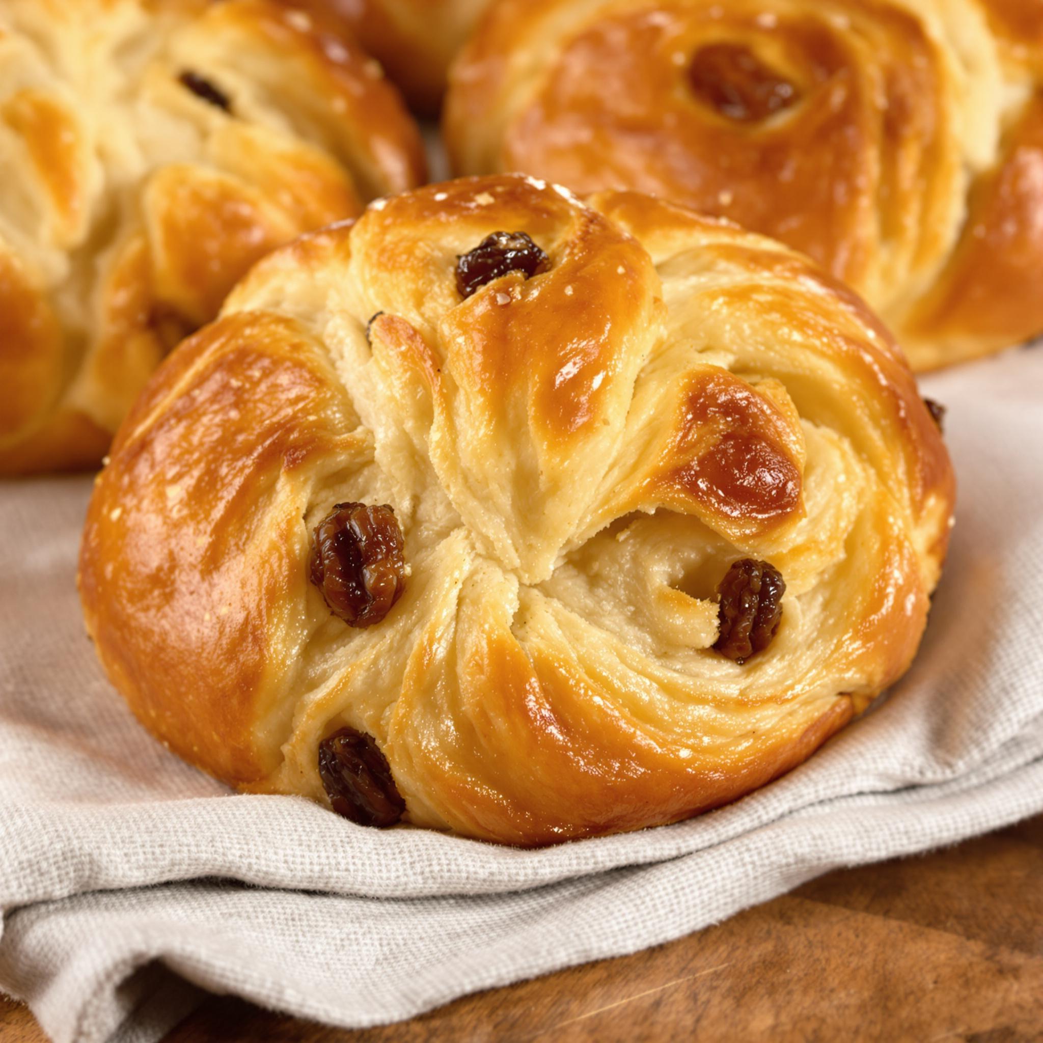 Krentenbollen met roomboter