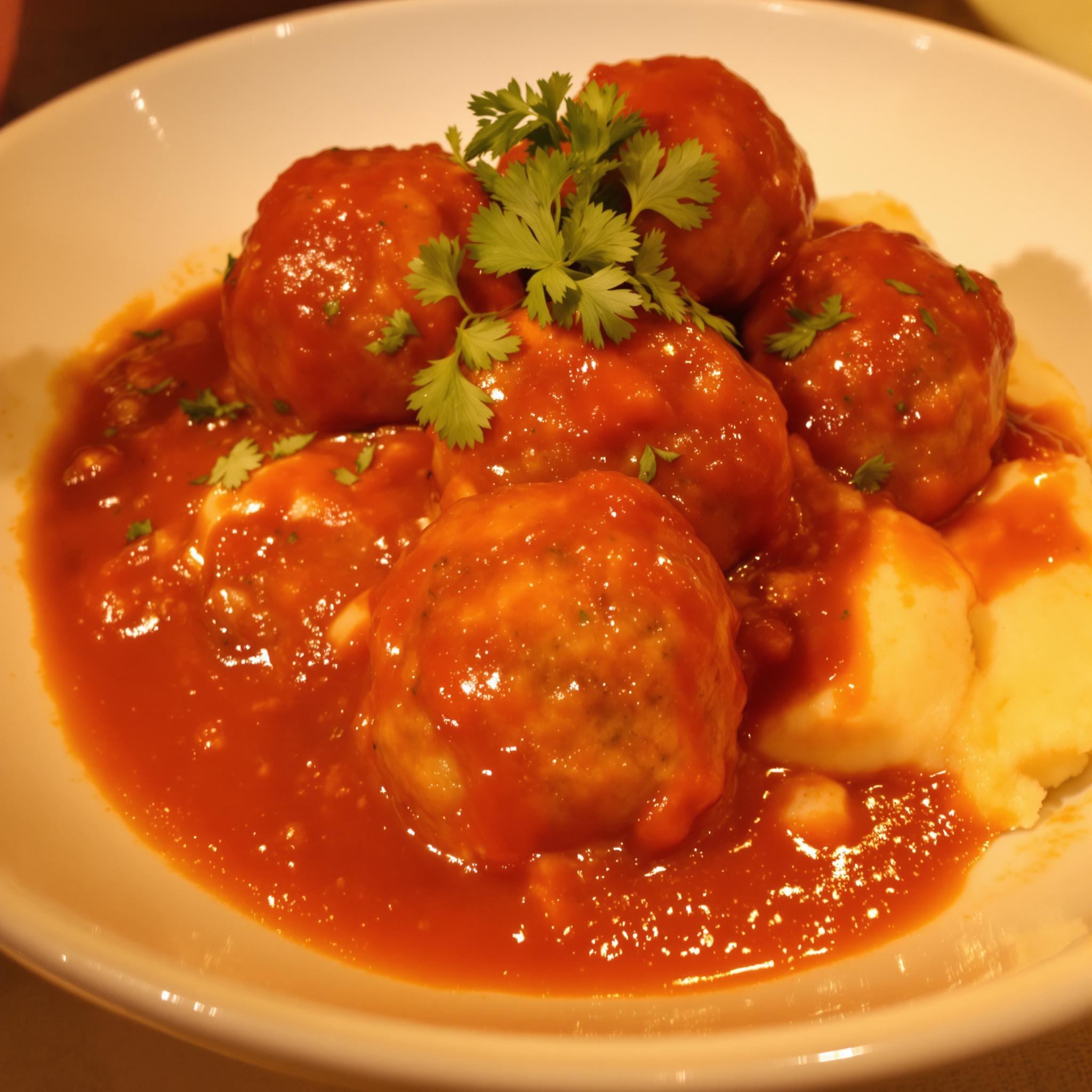 Gehaktballen in tomatensaus