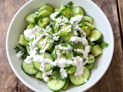 Komkommersalade met dille en yoghurt: Verfrissend lekker!