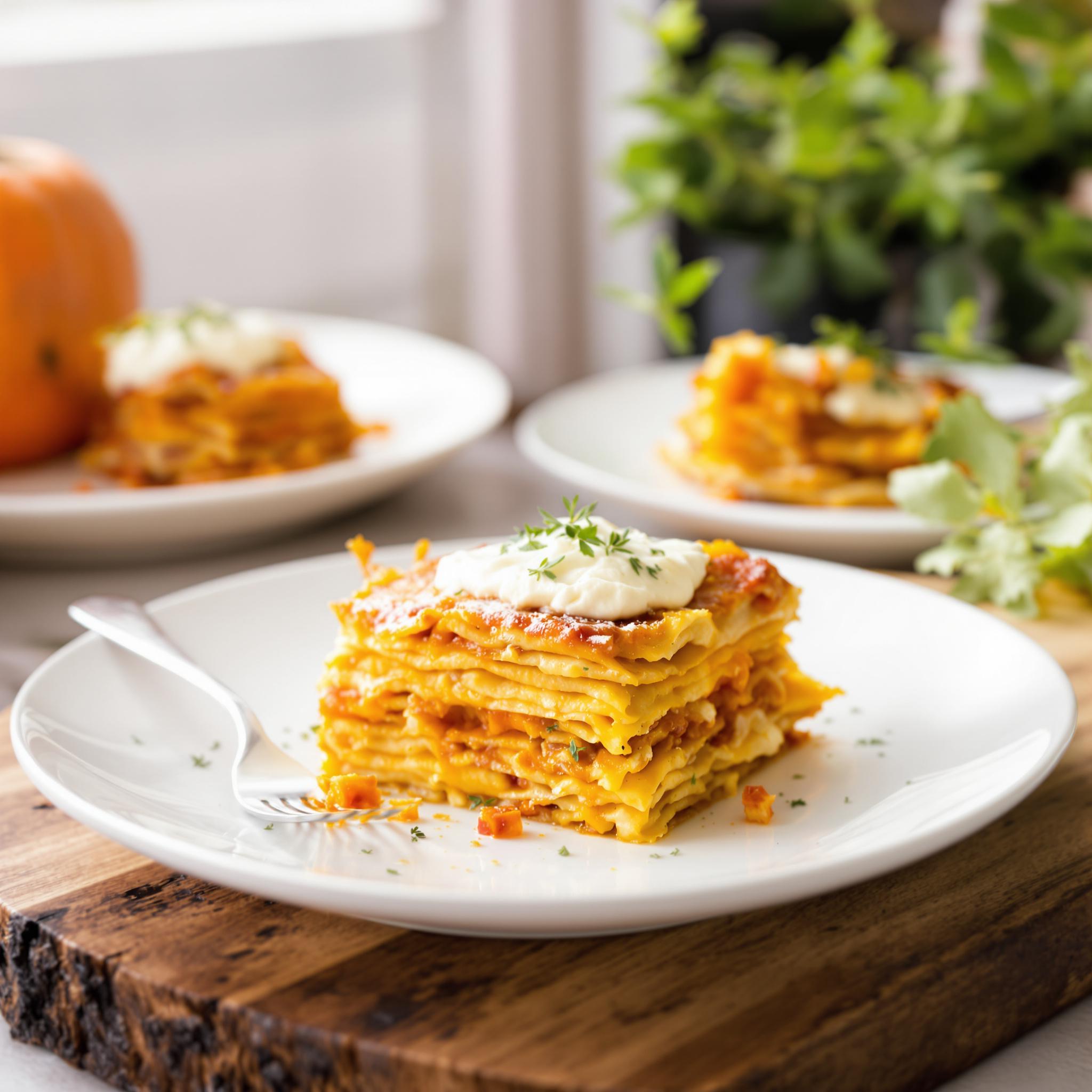 Lasagne met pompoen en ricotta