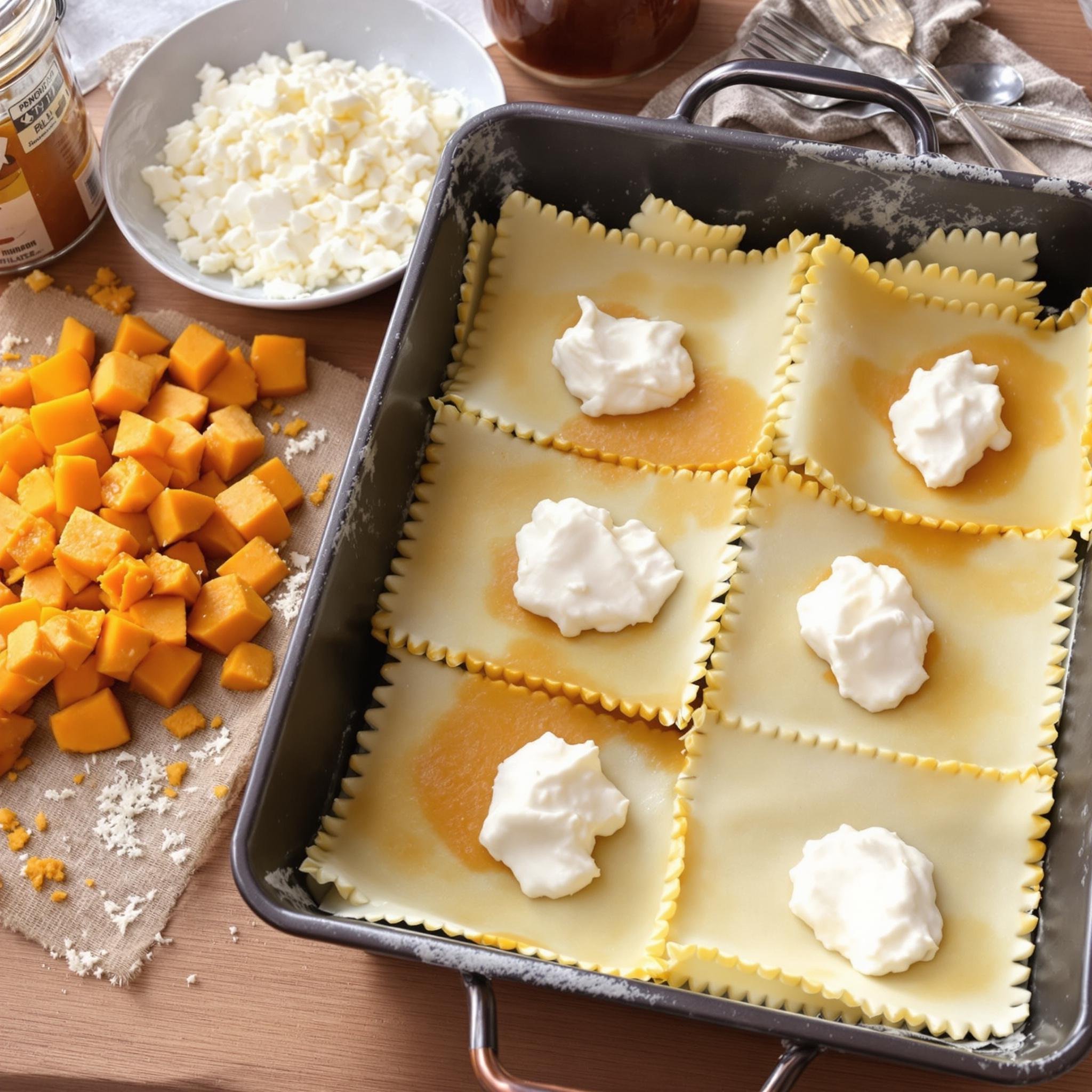 Lasagne met pompoen en ricotta