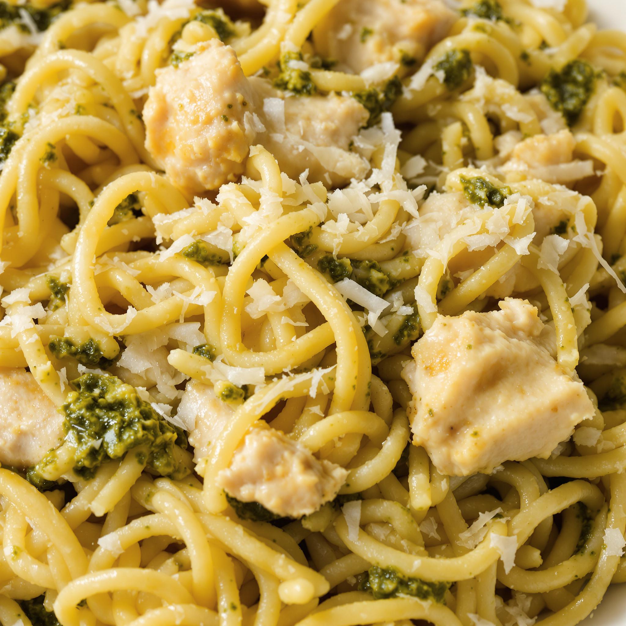 pasta met kip en pesto recept