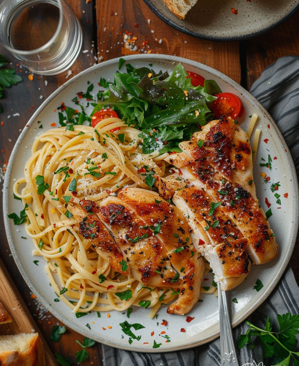 recept kip met pasta