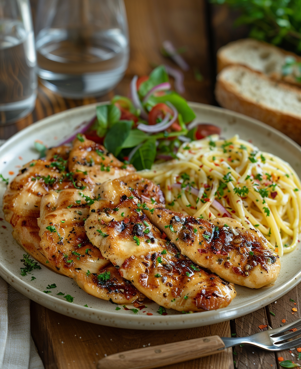 recept kip met pasta