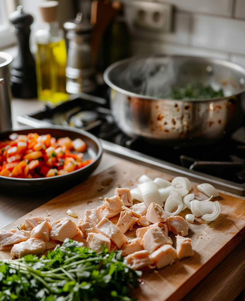 recept kip met pasta
