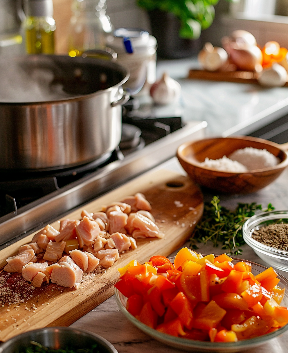 recept kip met pasta
