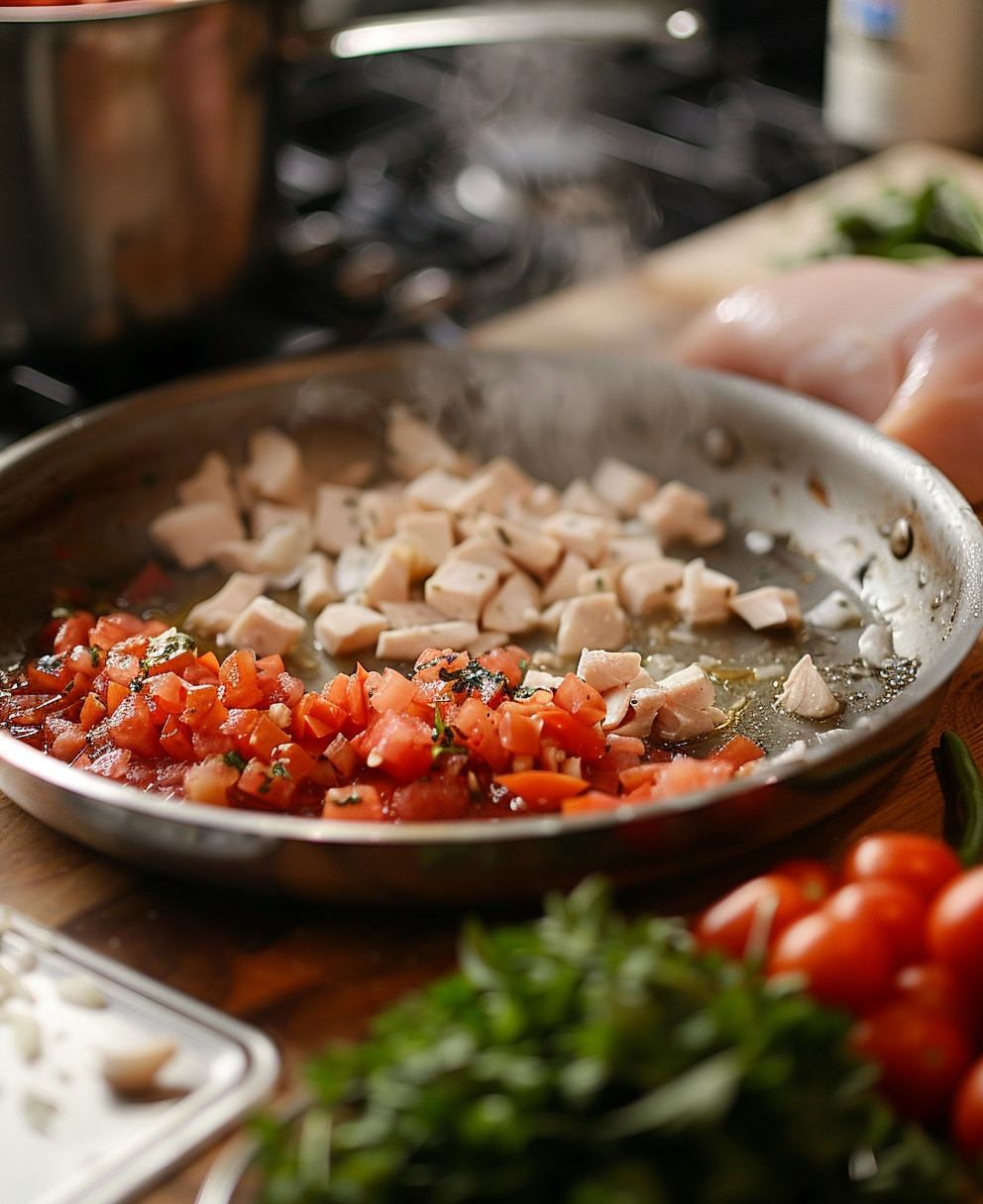 recept kip pasta