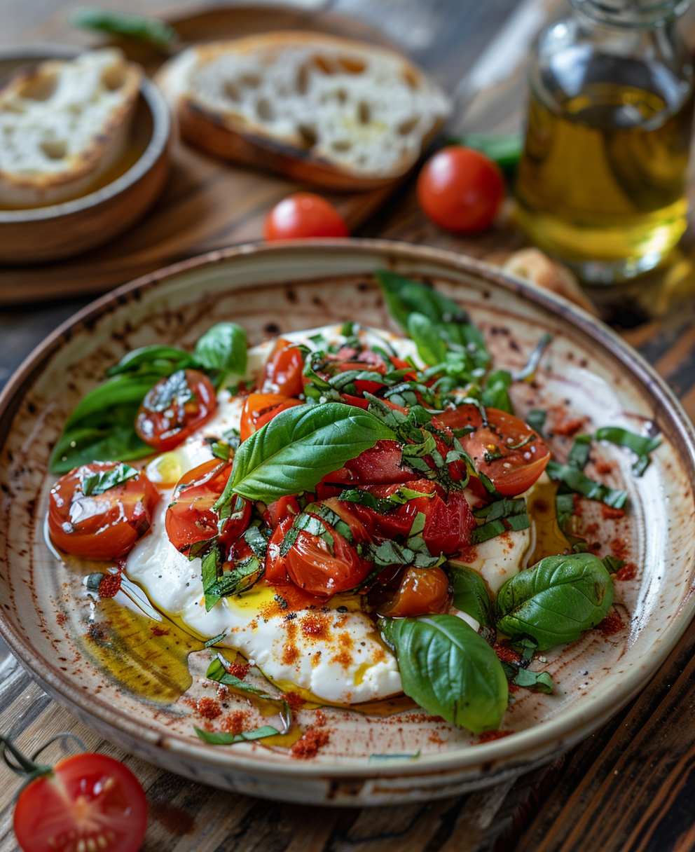 recept met burrata