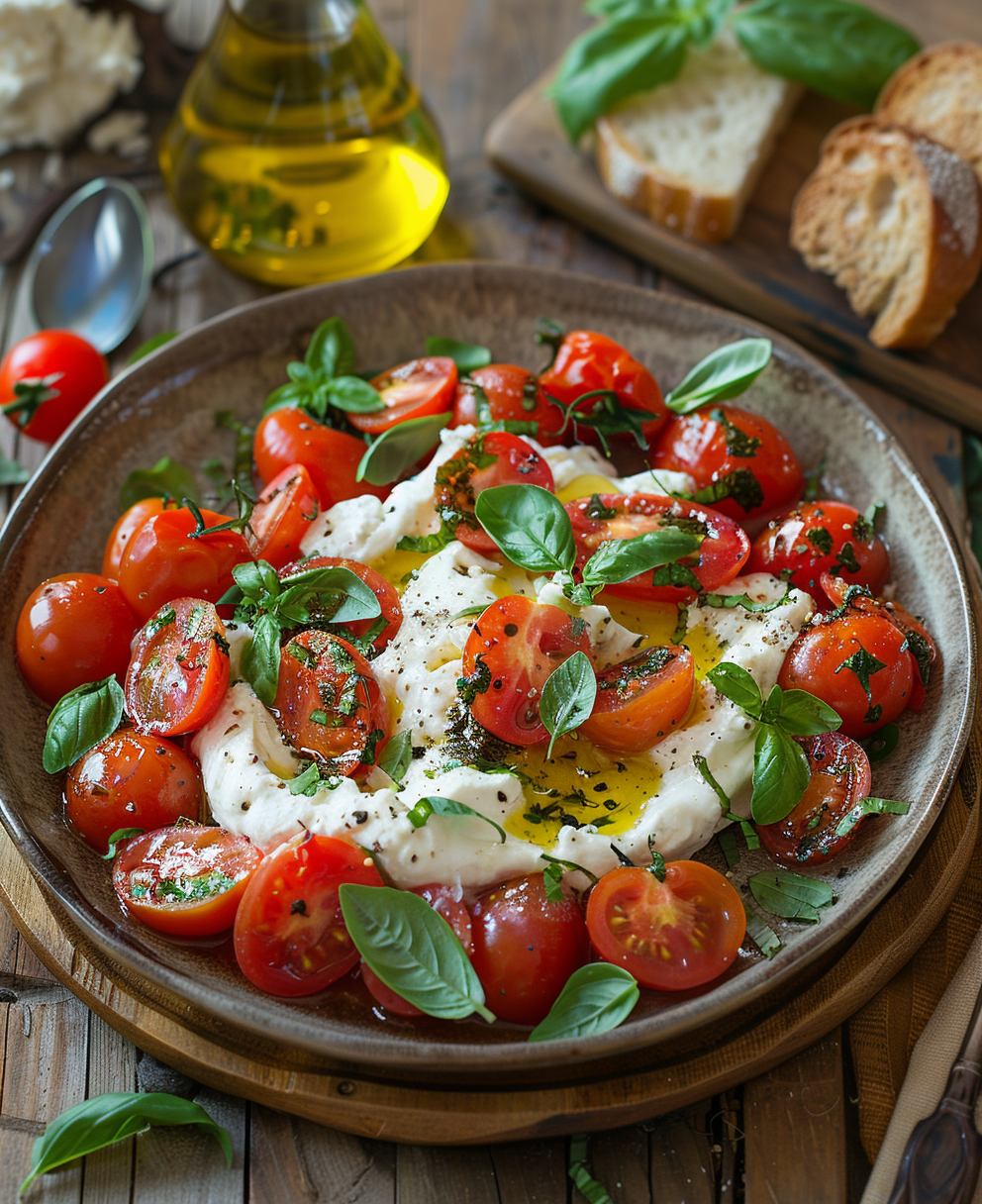 recept met burrata