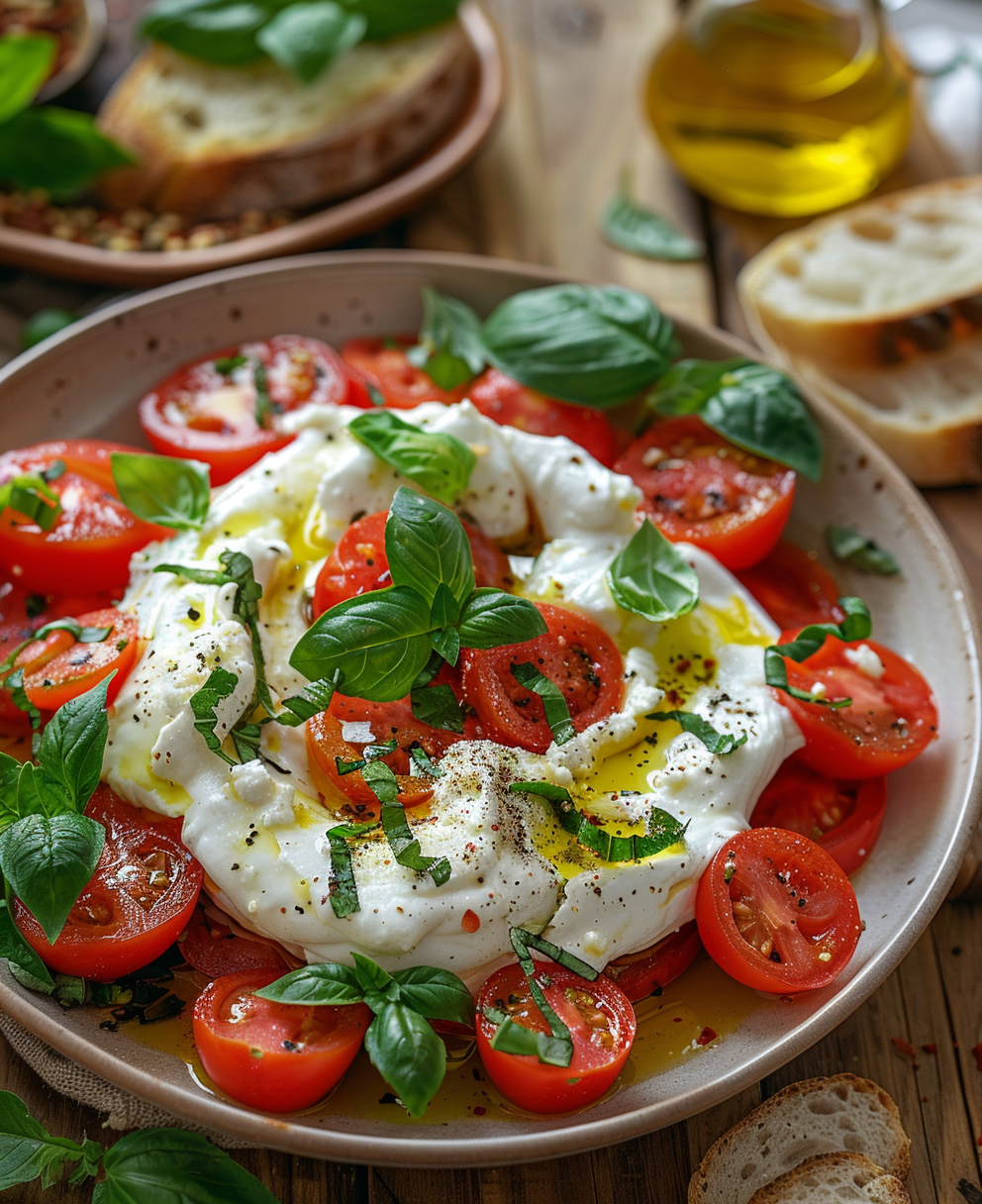 recept met burrata