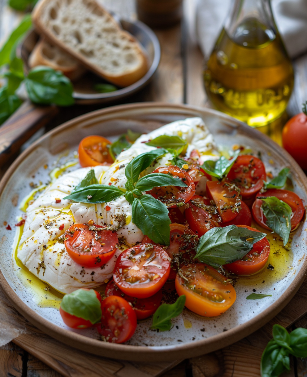 recept met burrata