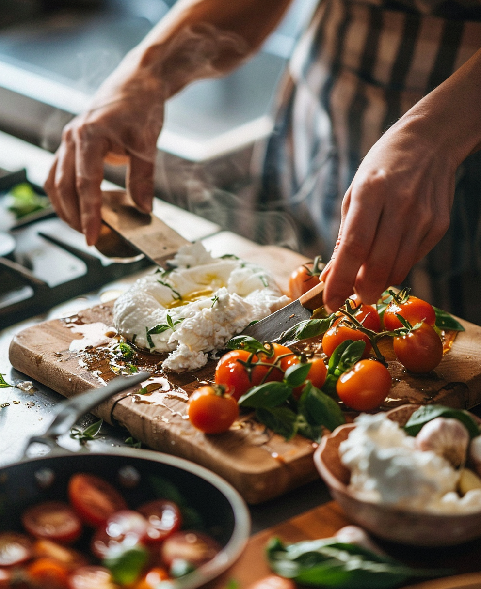recept met burrata