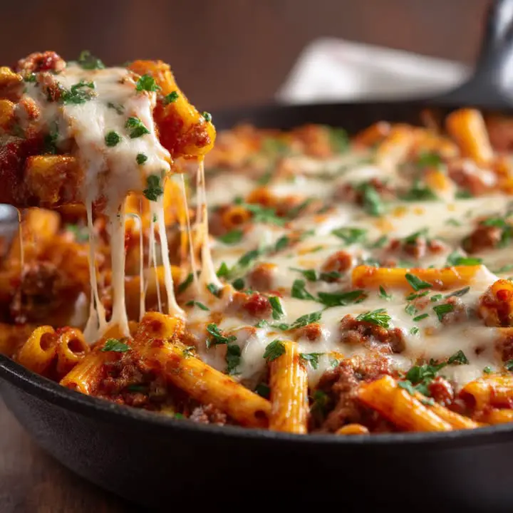 Vlees Pasta Gratin