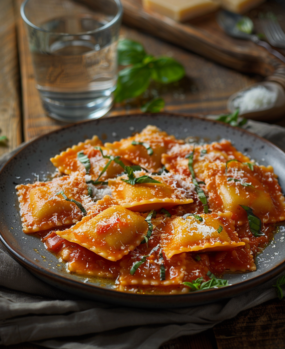 recept met ravioli