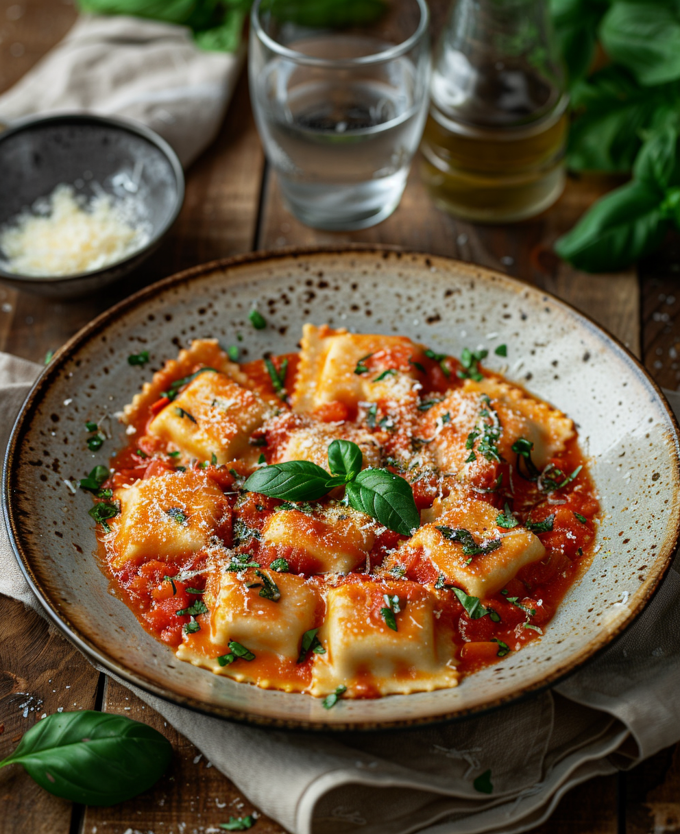 recept met ravioli