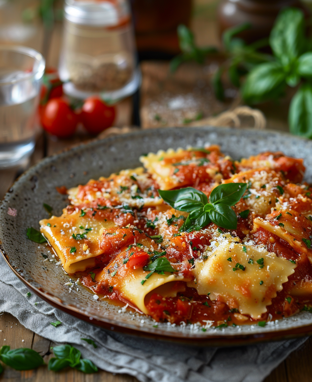 recept met ravioli