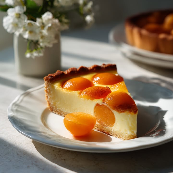 Abrikozen Flan Taart