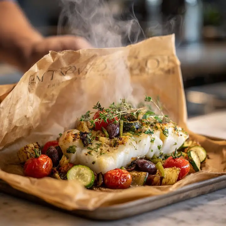 Cabillaud Mediterraan Papillote