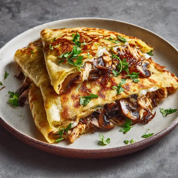 Champignon Kip Pannenkoeken