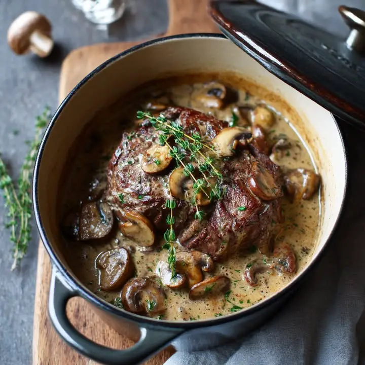 Champignonroomsaus Runderstoof