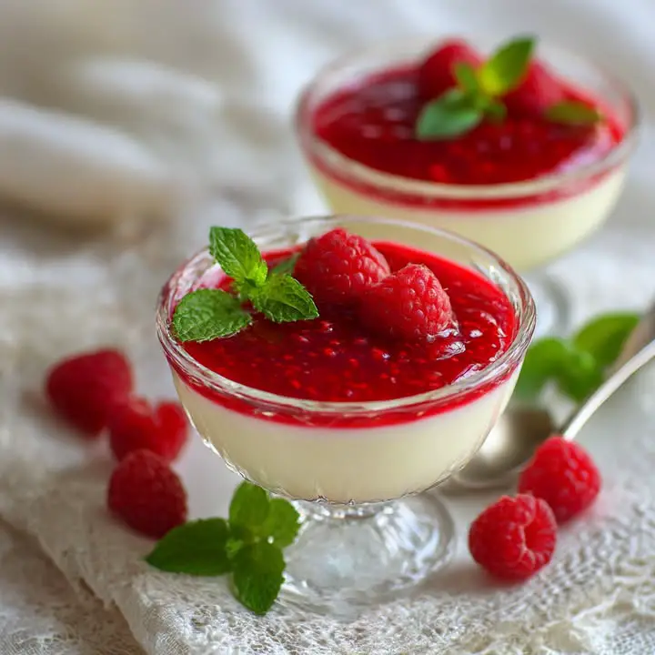 Frambozen Panna Cotta