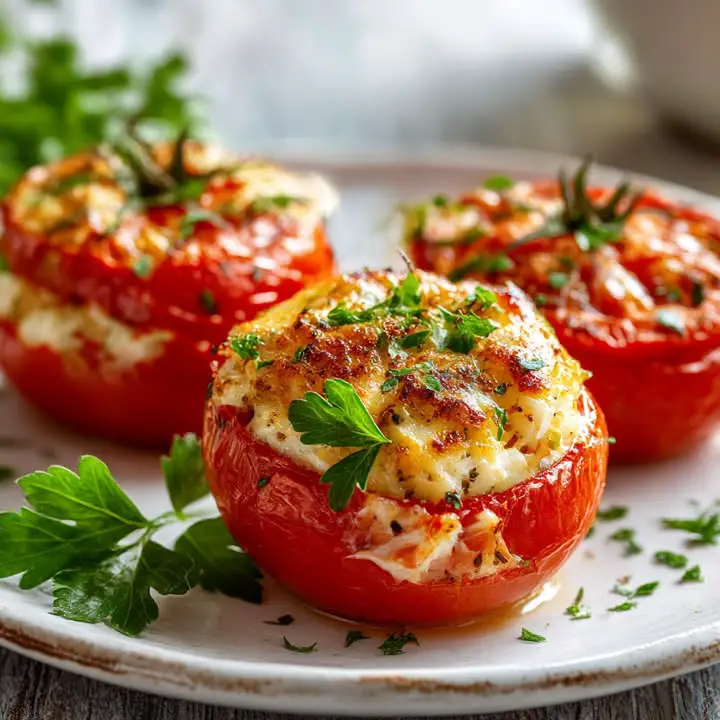Gegratineerde Krab Tomaten