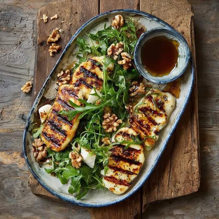 Gegrilde Halloumi met Honing