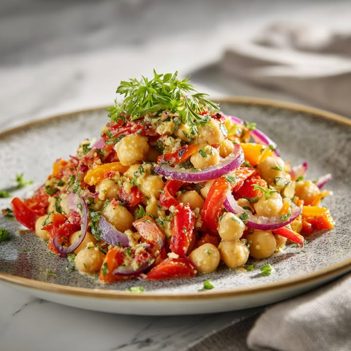 Kikkererwt Paprika Salade