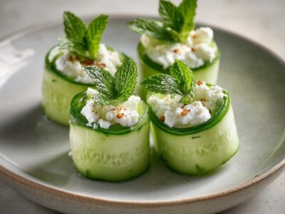 Komkommer Borrelhapjes Munt: Snelle & Verse Feestsnacks