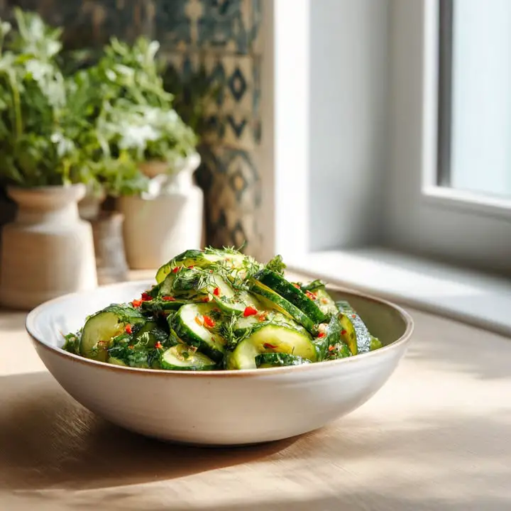 Kruidige Komkommersalade Herbes