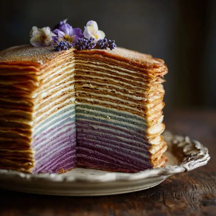 Lavendel Crêpes Taart