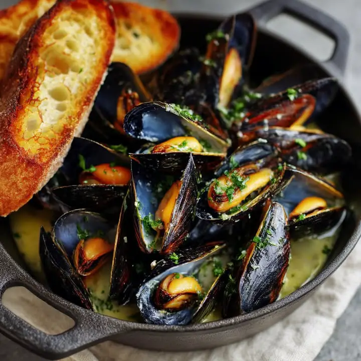 Moules met Brood
