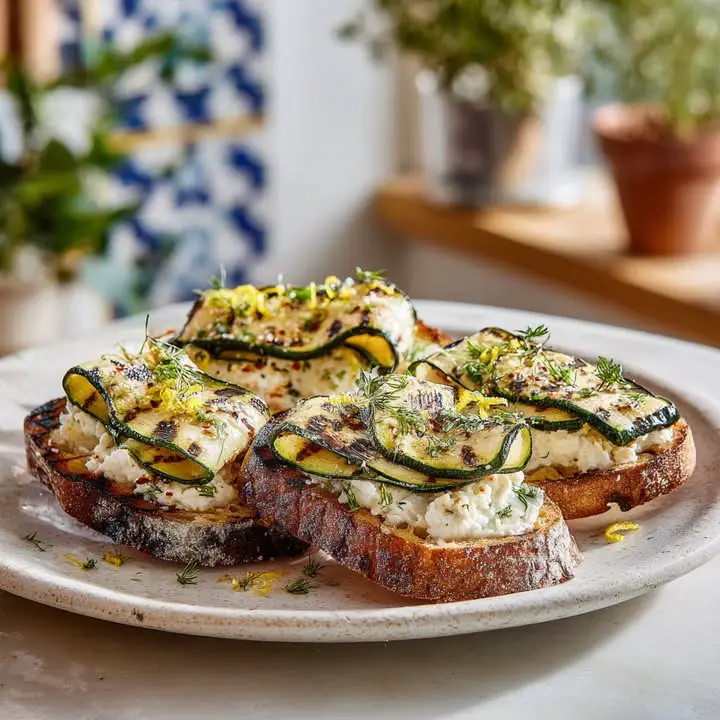 Ricotta Courgette Tartines