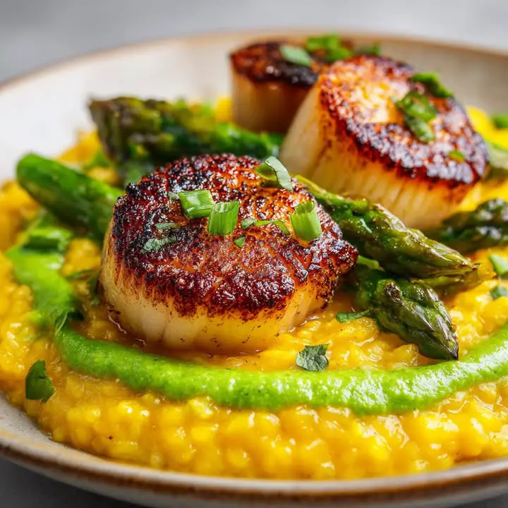 Sint-Jacobsvruchten Risotto Asperges