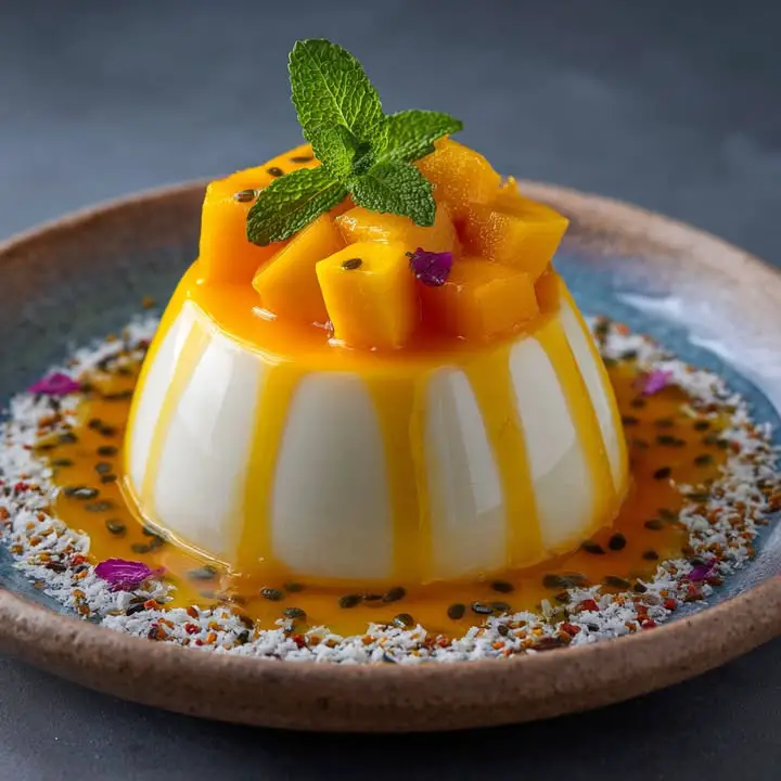 Vanille Mango Panna Cotta