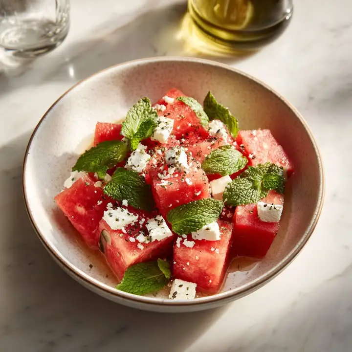 Watermeloen Feta Salade