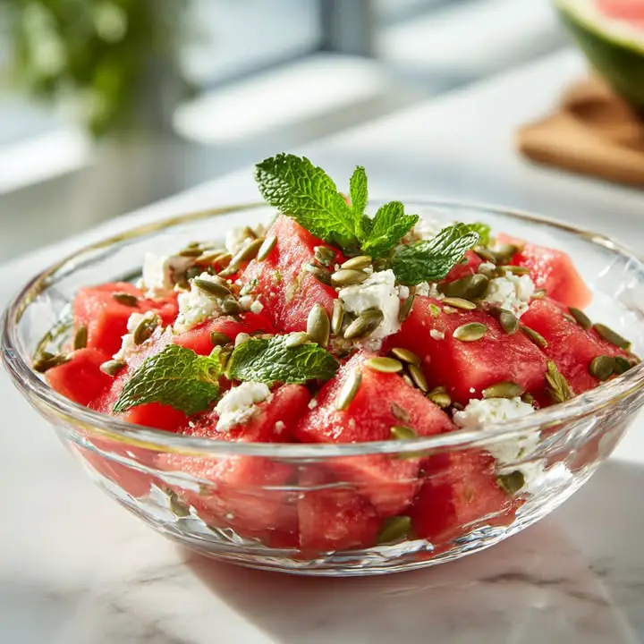 Watermeloen Feta Salade