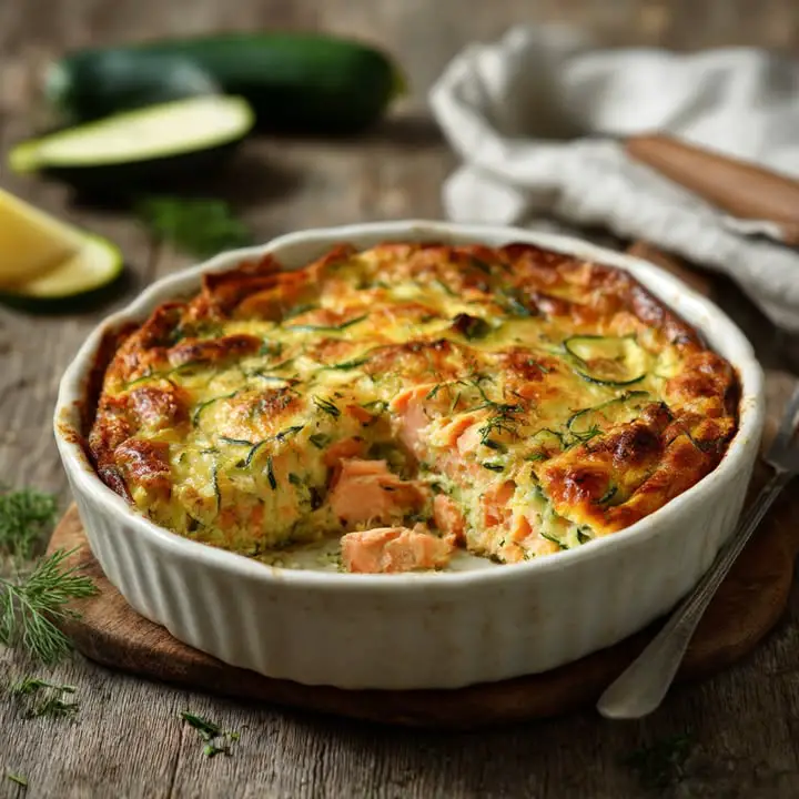 Zalm Courgette Clafoutis