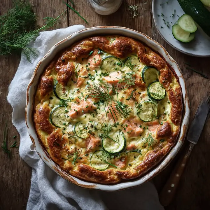 Zalm Courgette Clafoutis