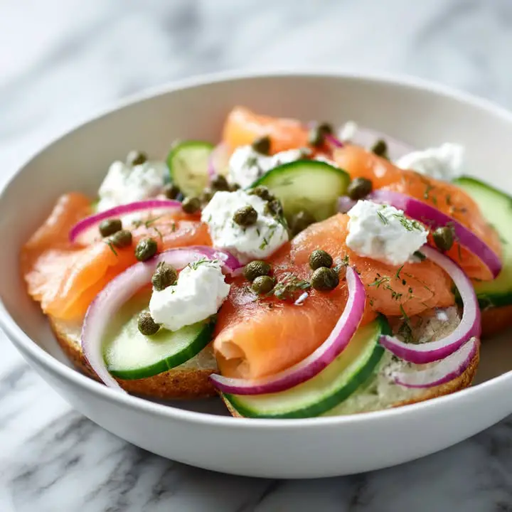 Zalmbagel Salade Recept