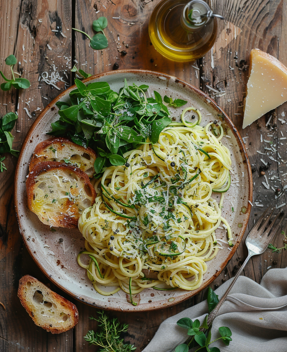 courgette spaghetti recept