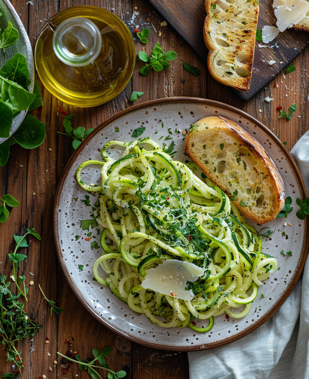 courgette spaghetti recept