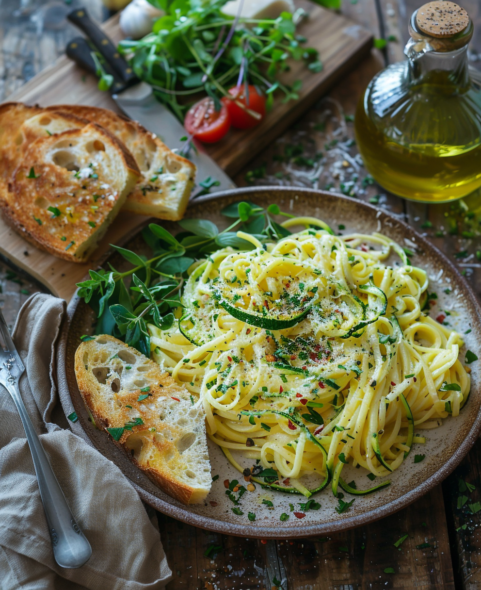 courgette spaghetti recept