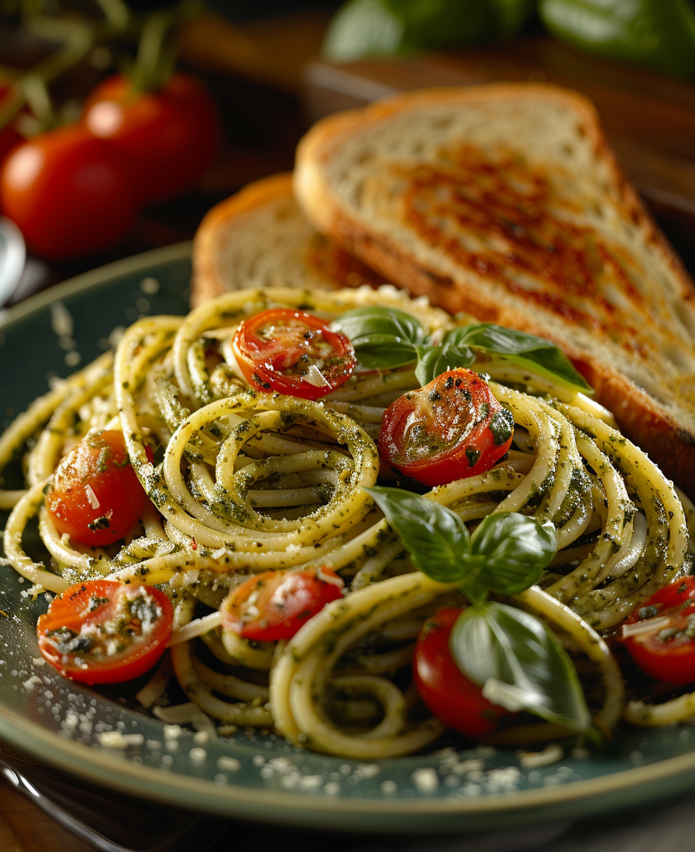 pesto pasta recept