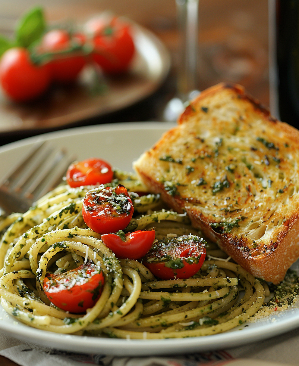 pesto pasta recept